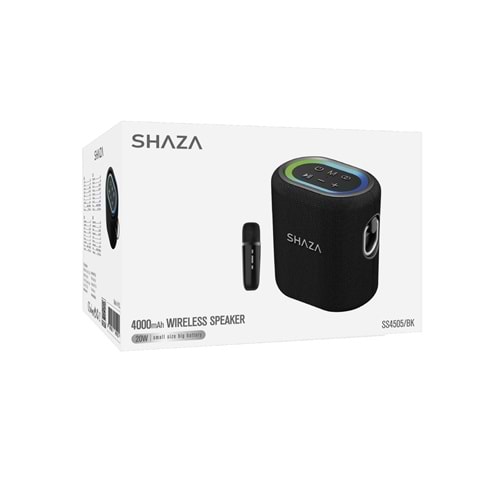 SHAZA SS4505 Bluetooth Mikrofonlu Hoparlör - 30W Ses Çıkışı Siyah