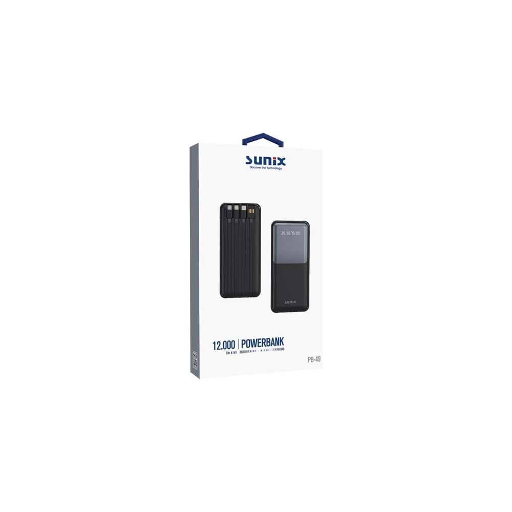 PB49 Powerbank 12.000 Mah Siyah