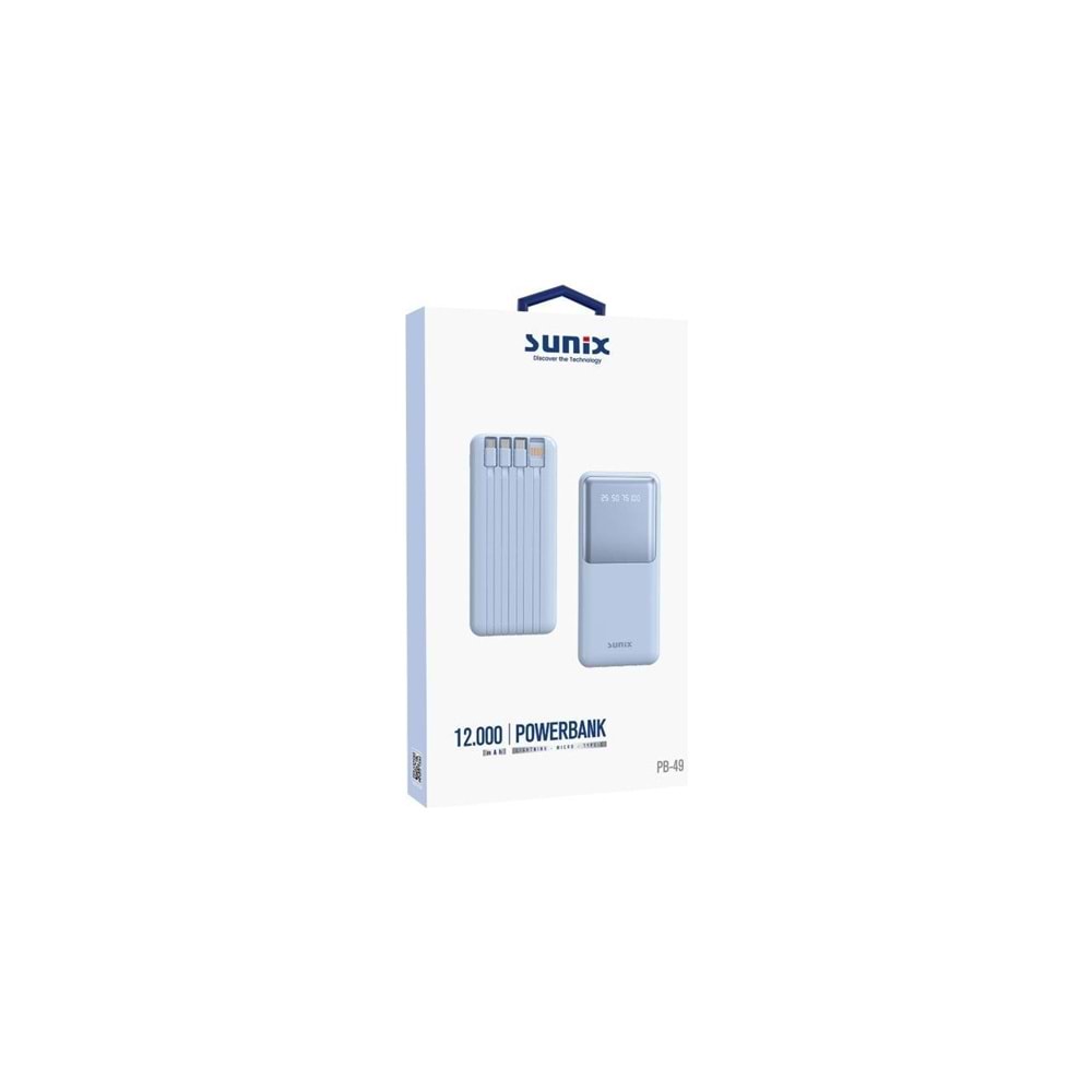 PB49 Powerbank 12.000 Mah Mavi