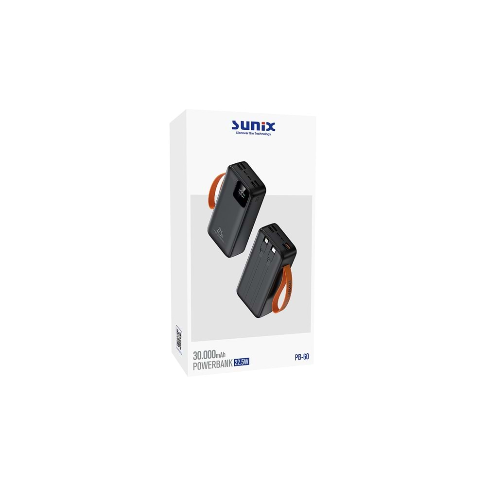 PB60/30.000 mAh Powerbank - Siyah