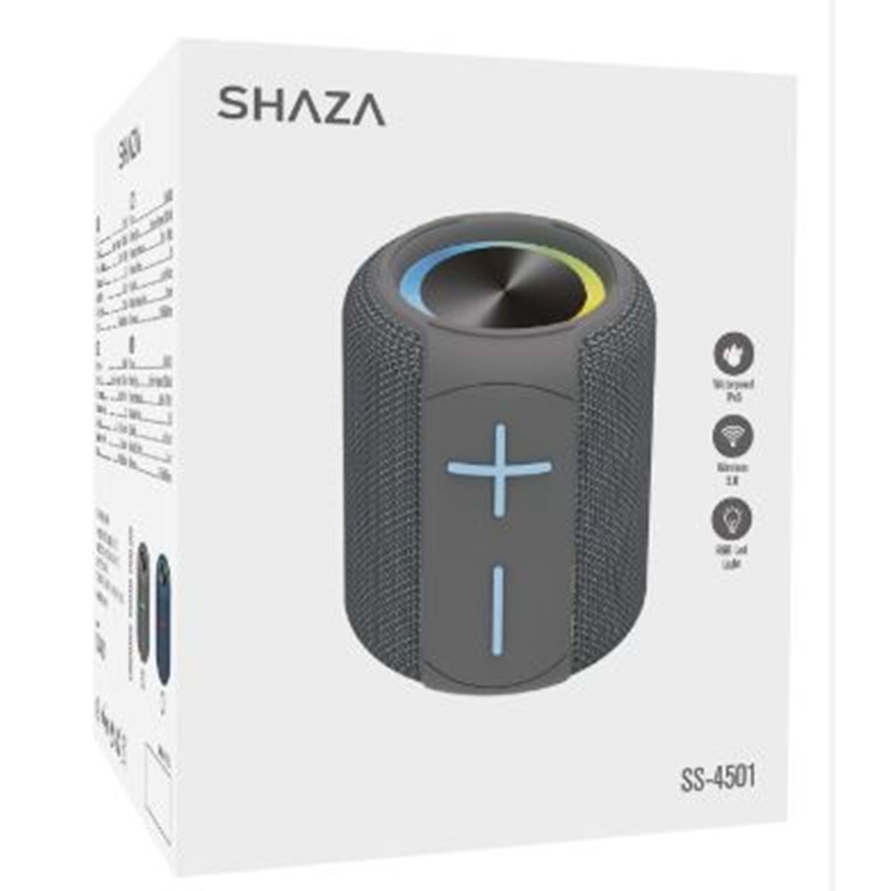 SHAZA SS4501 İPX6 SUYA DAYANIKLI 6W SES ÇIKIŞI GRİ